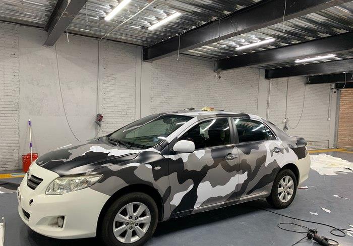 卡罗拉贴迷彩车衣,独一无二的造型让我有着爆表的回头率