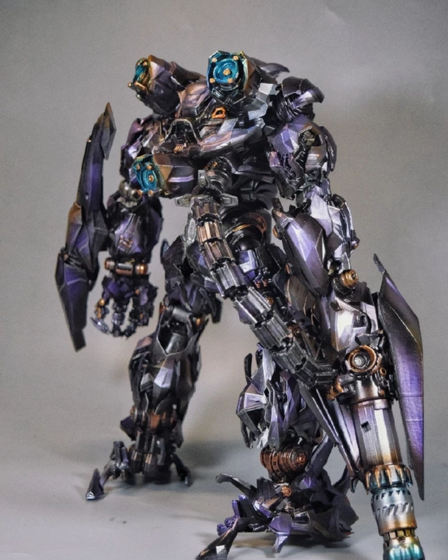 变形金刚领袖级震荡波diy重新涂装 超震撼金属质感霸气无敌