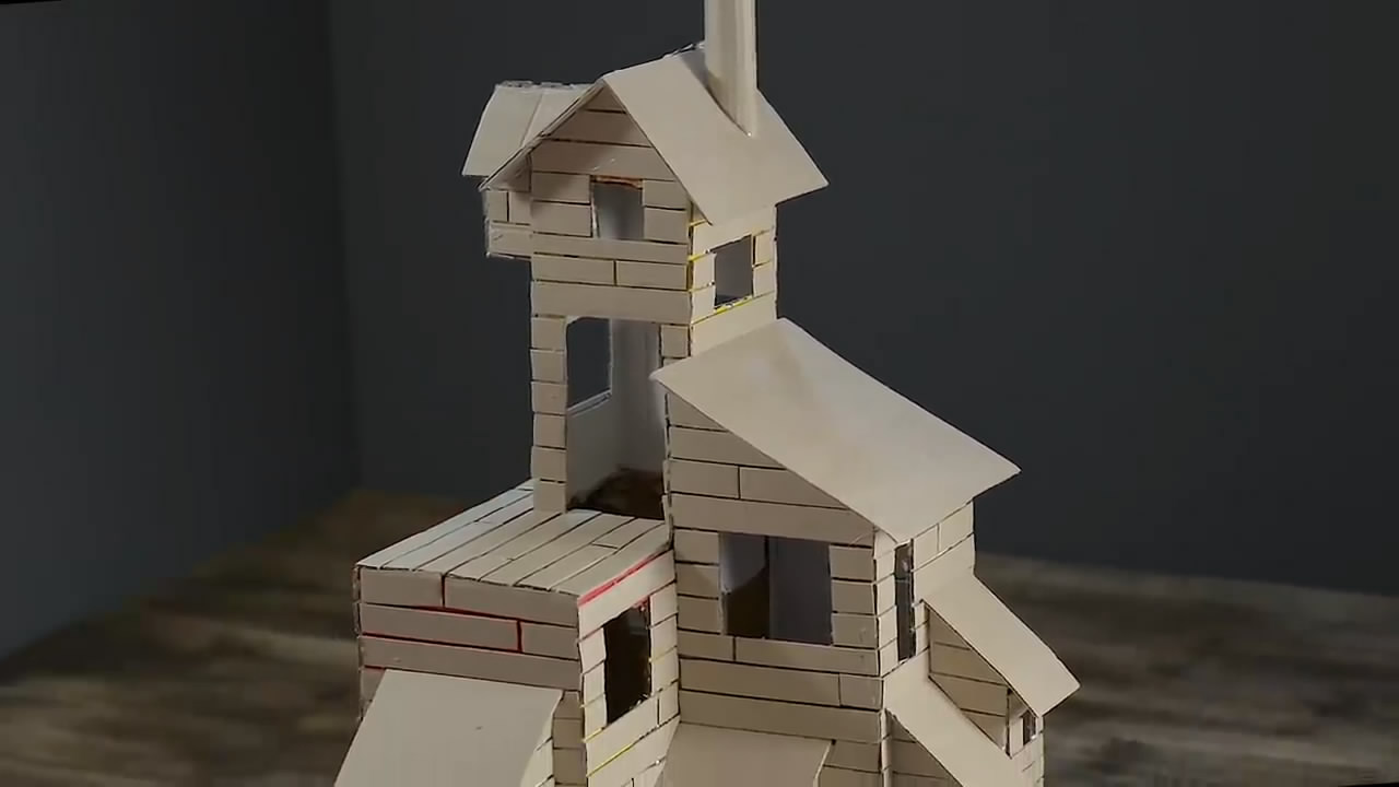 diy纸板楼房模型,手工难度4颗星,非常有创意(图解2-2)
