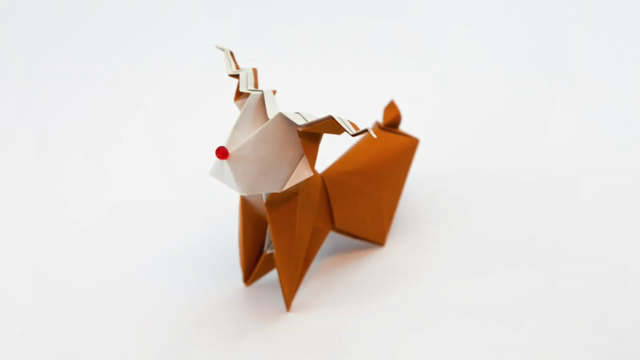 手工折纸立体驯鹿的方法,孩子们学起来也很容易(图解2-2)