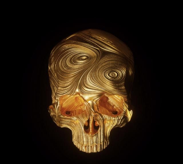 万圣节英国3d插画家以骷髅为主题创作的数字艺术作品