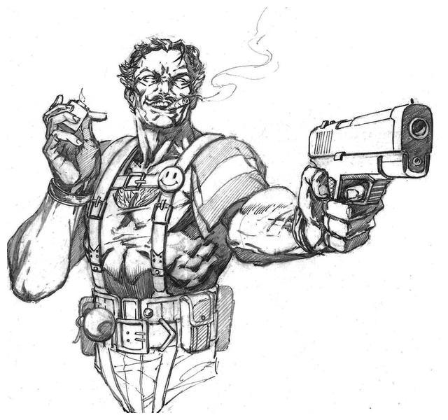 超级英雄硬核手绘线稿漫威dc人物齐聚不画看着都过瘾