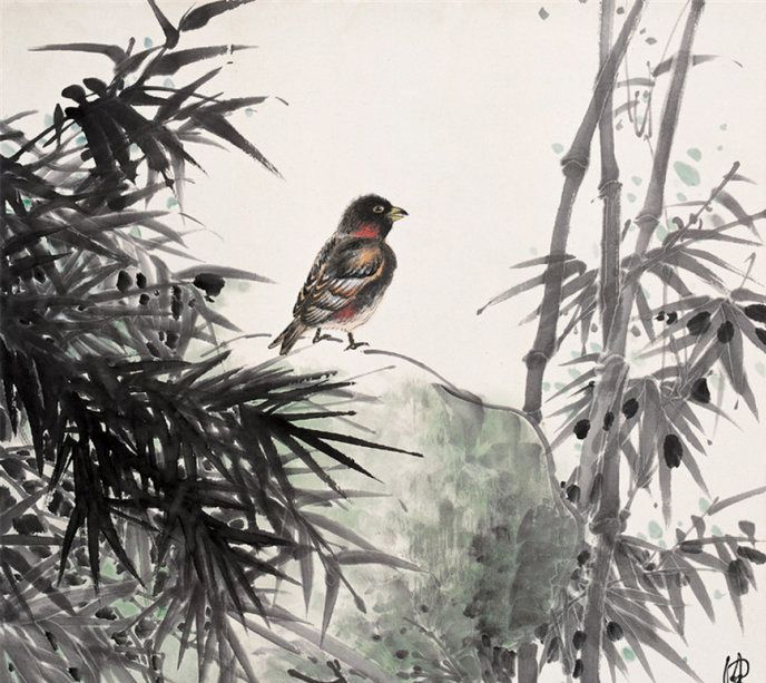 海派画坛著名女画家陈佩秋花鸟画作品欣赏