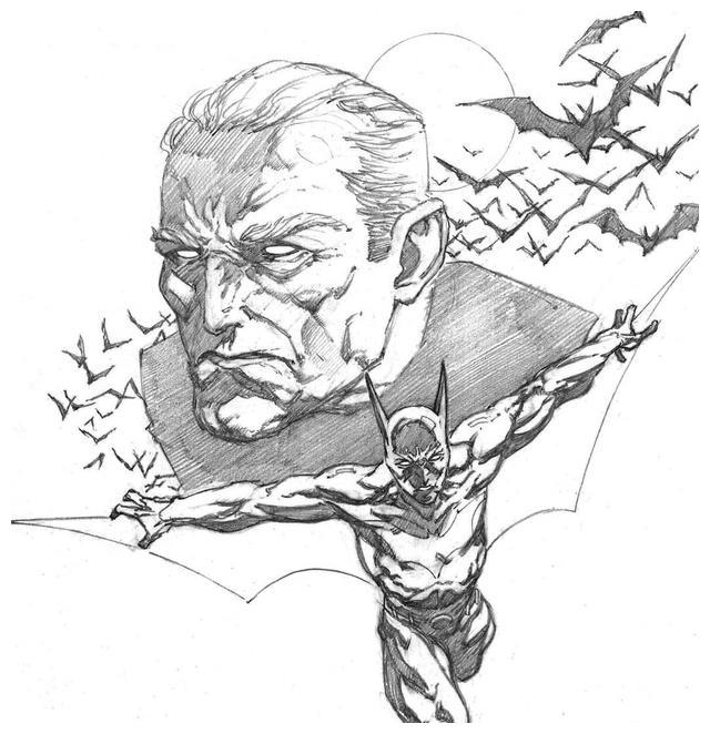 超级英雄硬核手绘线稿漫威dc人物齐聚不画看着都过瘾