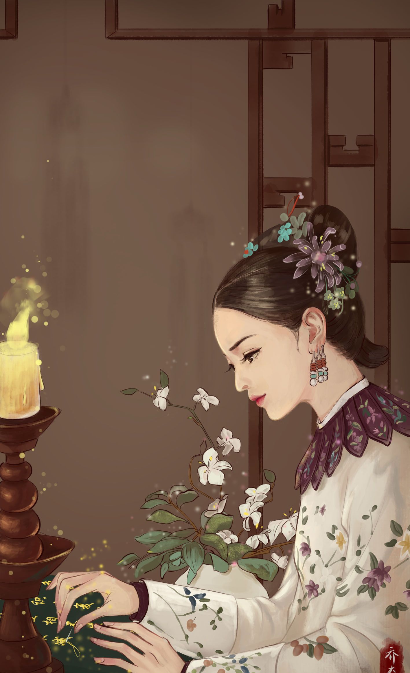 古风手绘唯美倾城仙子头像:平生不会相思,才会相思,便害相思_高清图集