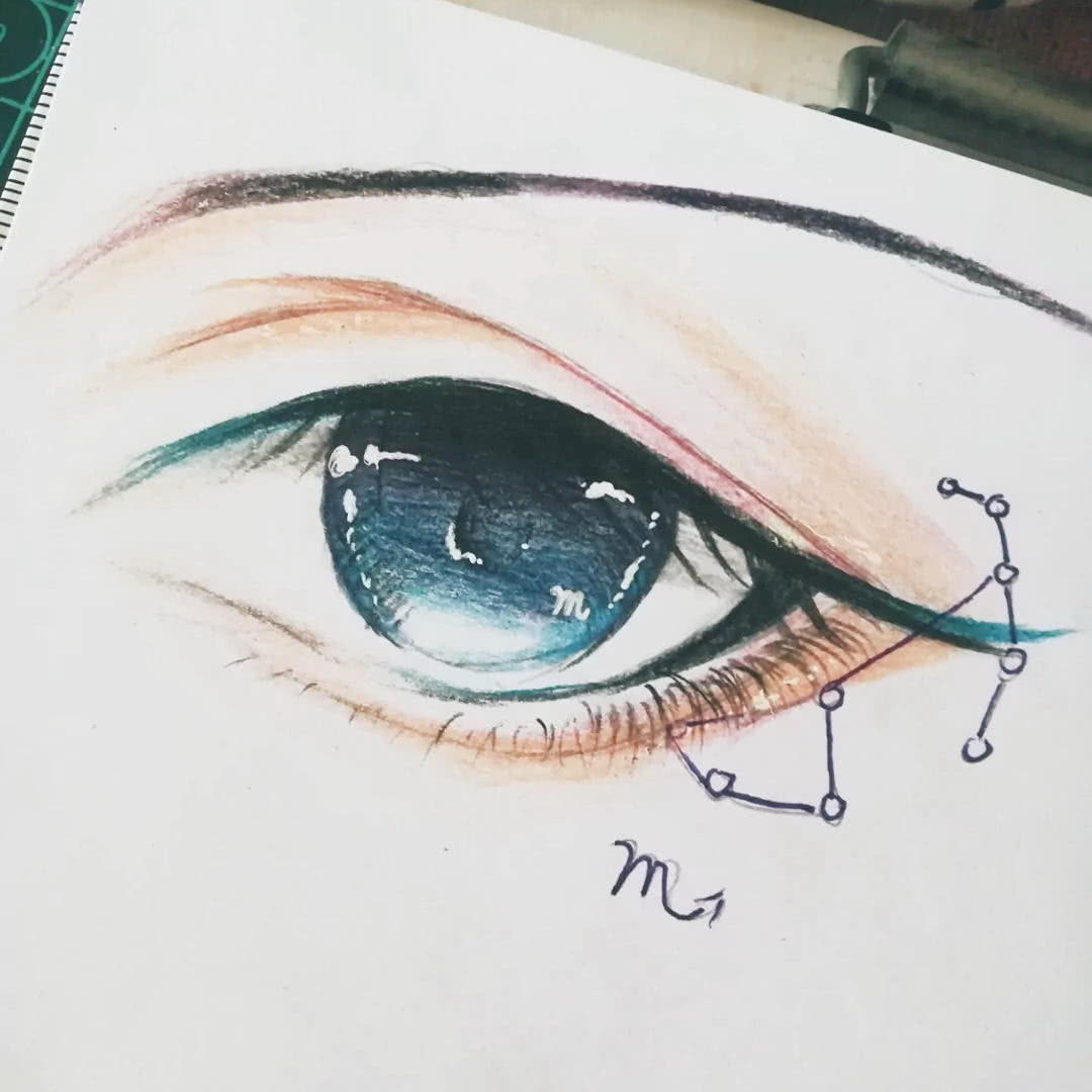 眼睛怎么画 星座简单图片
