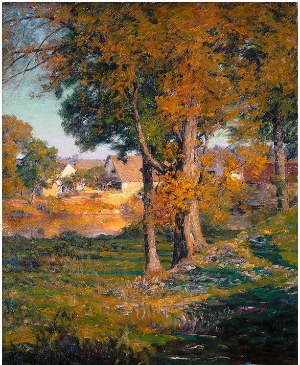 充满诗情画意的印象派画作美国画家约翰奥蒂斯亚当斯作品选