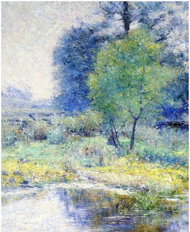 充满诗情画意的印象派画作美国画家约翰奥蒂斯亚当斯作品选