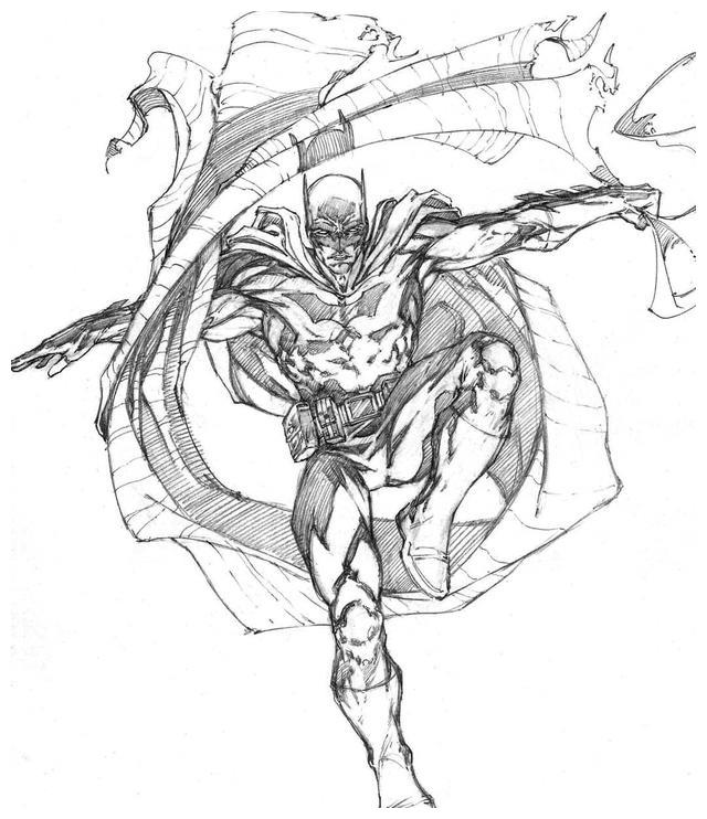 超级英雄硬核手绘线稿漫威dc人物齐聚不画看着都过瘾