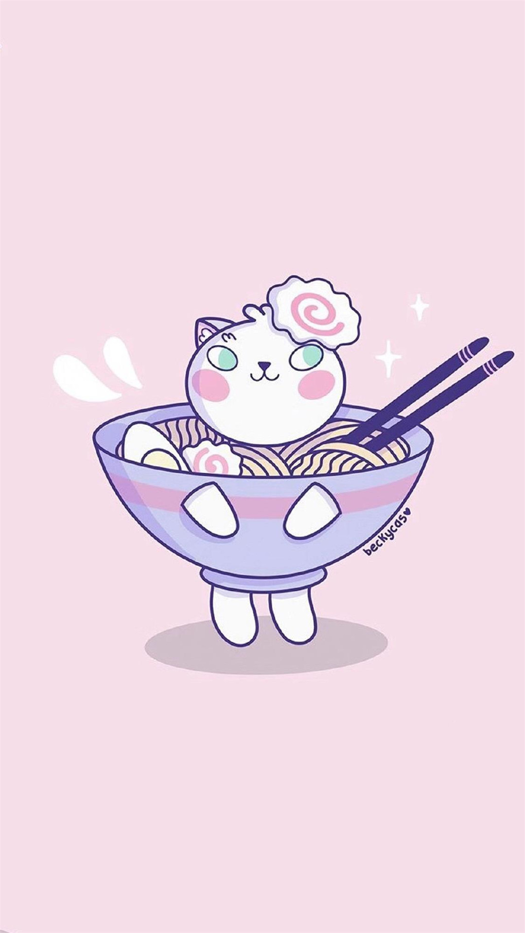 高清手机壁纸丨超萌q版美食丨扎心情感短句