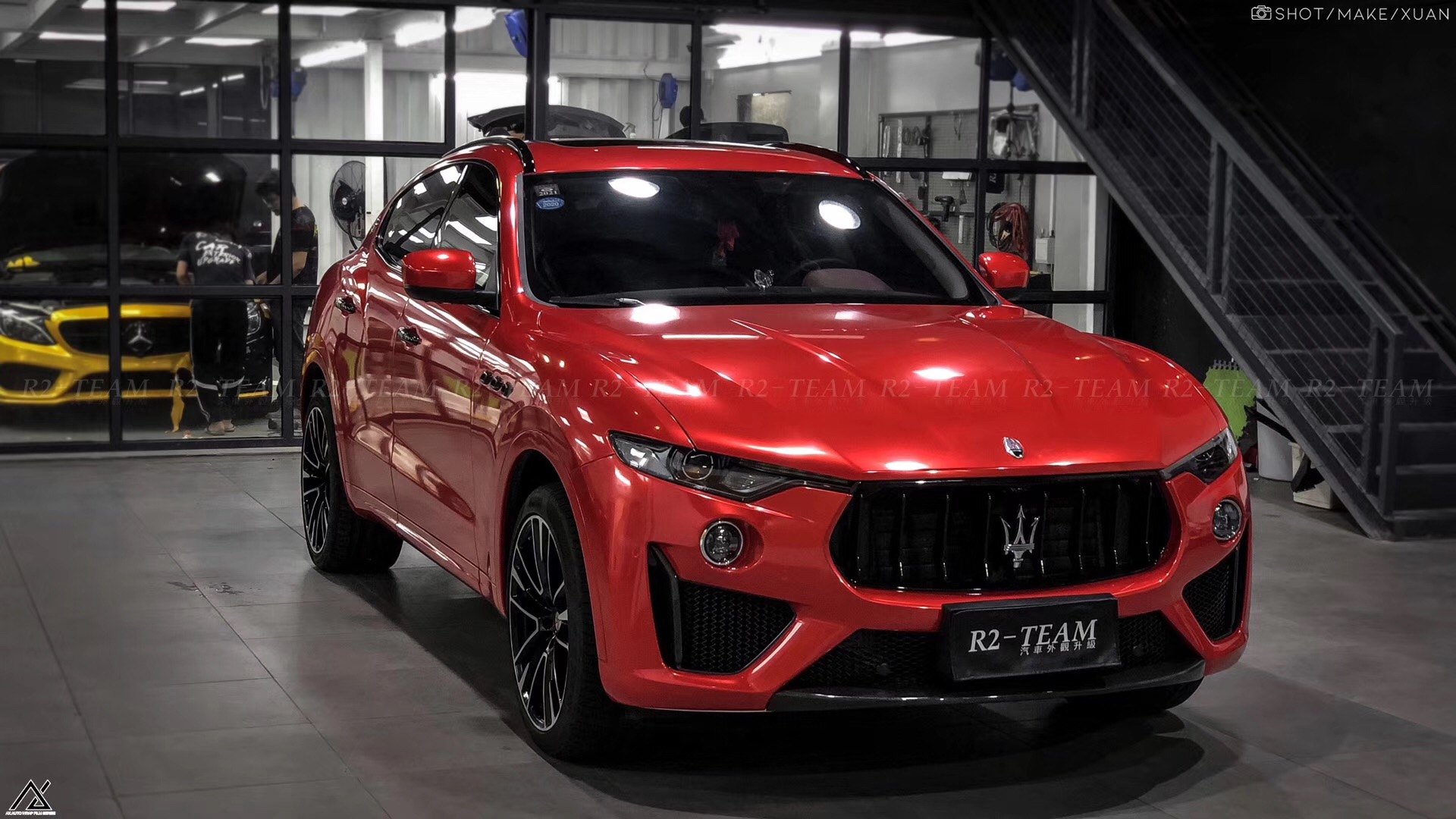 广州r2 team club 玛莎拉蒂levante 高亮金属魅丽红