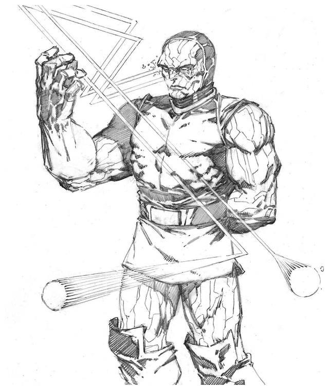 超级英雄硬核手绘线稿漫威dc人物齐聚不画看着都过瘾