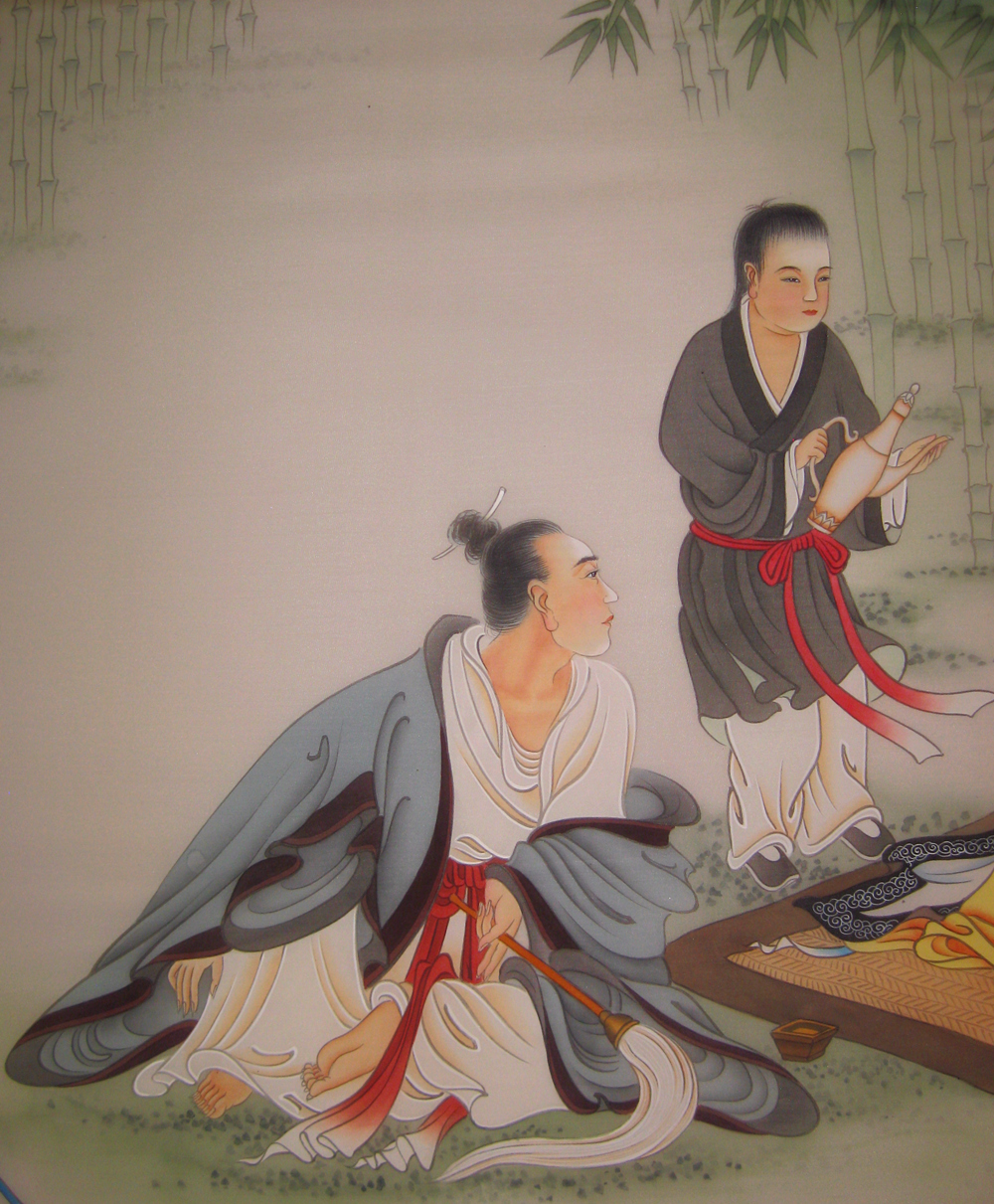 "所与神交者惟陈留阮籍,河内山涛,豫其流者河内向秀,沛国刘伶,籍兄子