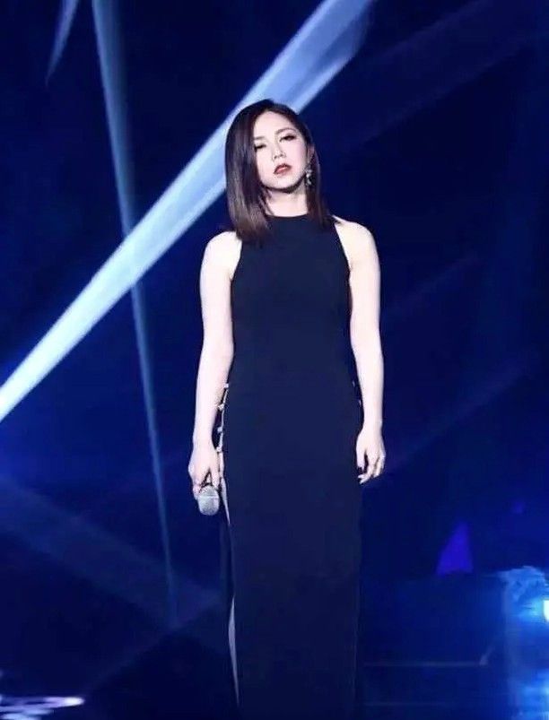 邓紫棋旗袍裙开叉到腰间,有着时尚的即时感,尽显身材魅力