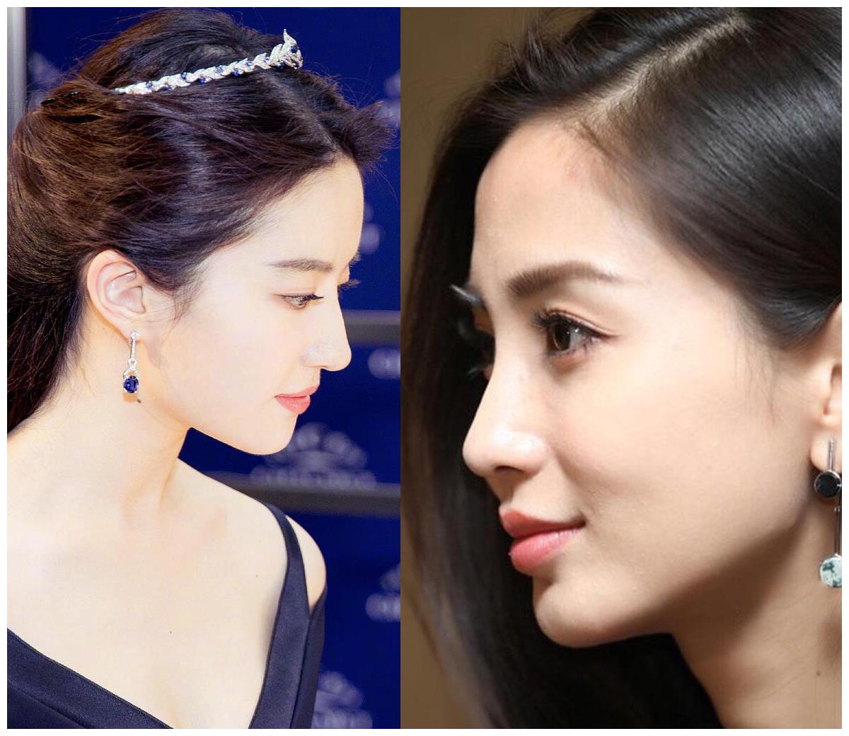 几位高人气女星的侧颜对比,董洁完胜赵薇,最后一对简直一模一样