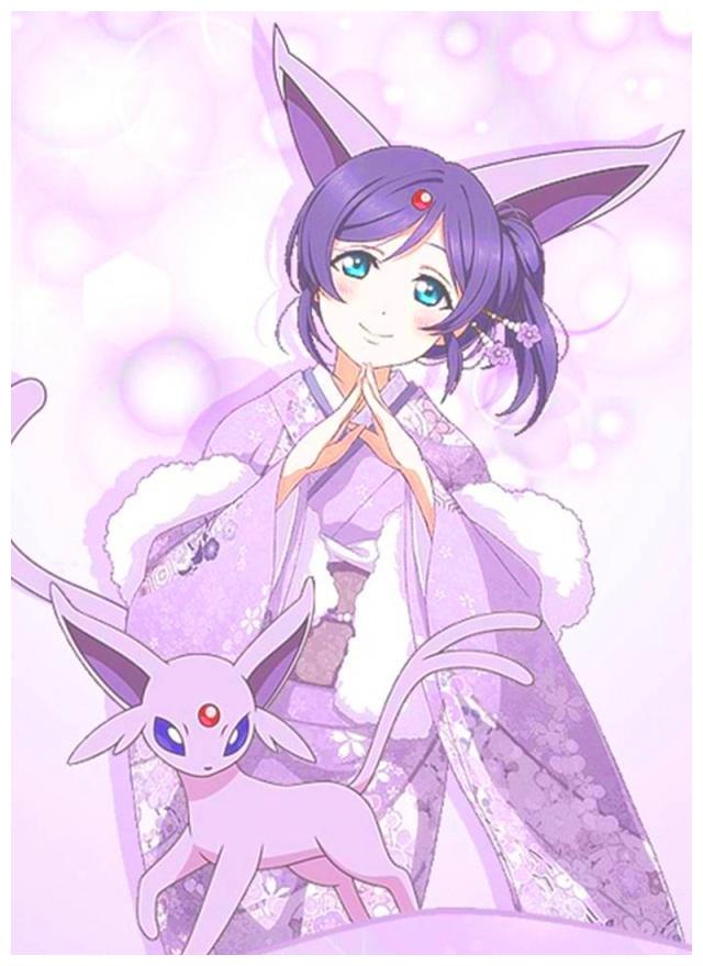 神奇宝贝当缪斯全员变宝可梦穗乃果变雷伊布真姬是火伊布