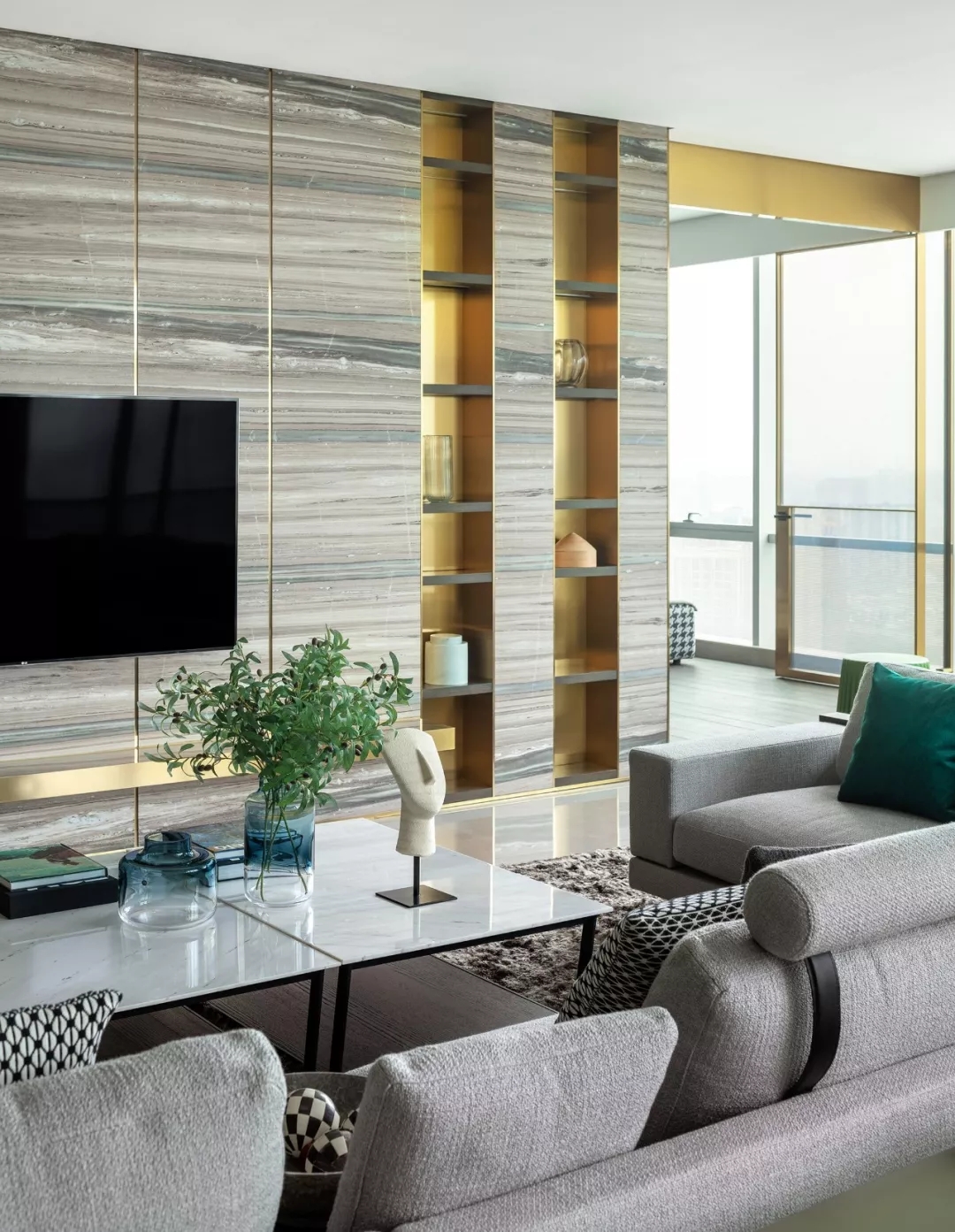 装修公司案例｜极简风设计师操刀的高端豪宅，奢华外表展优雅内涵