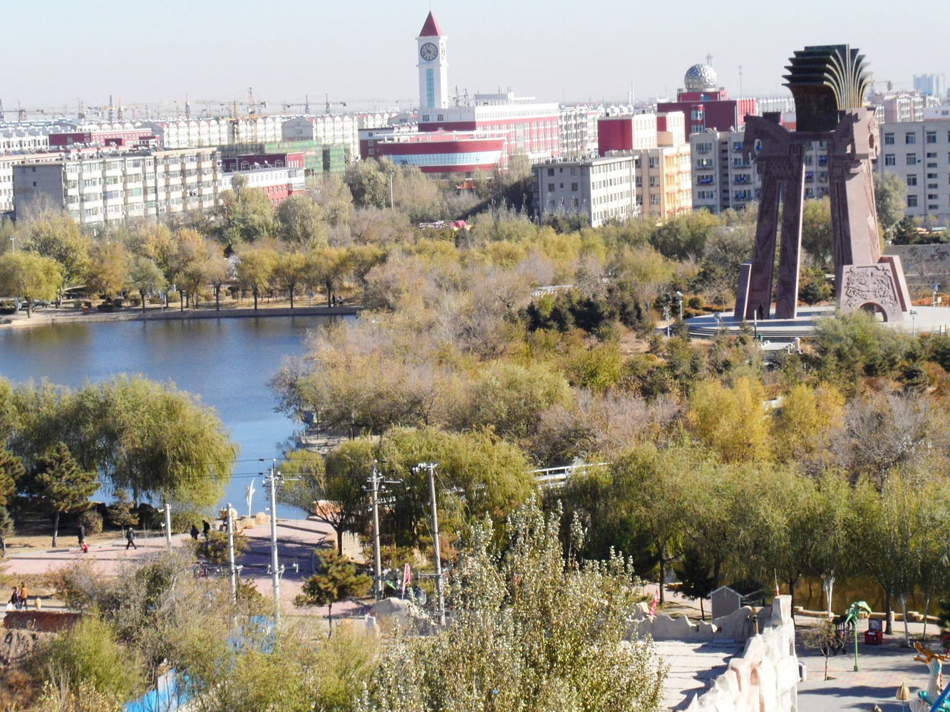 俯瞰通辽市西拉木伦 原创拍摄