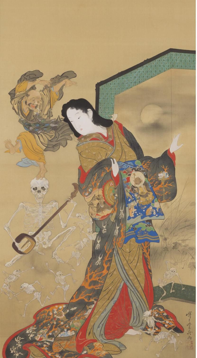 河锅晓斋作为日本江户末期画家，为浮世绘带去了诡异的画风