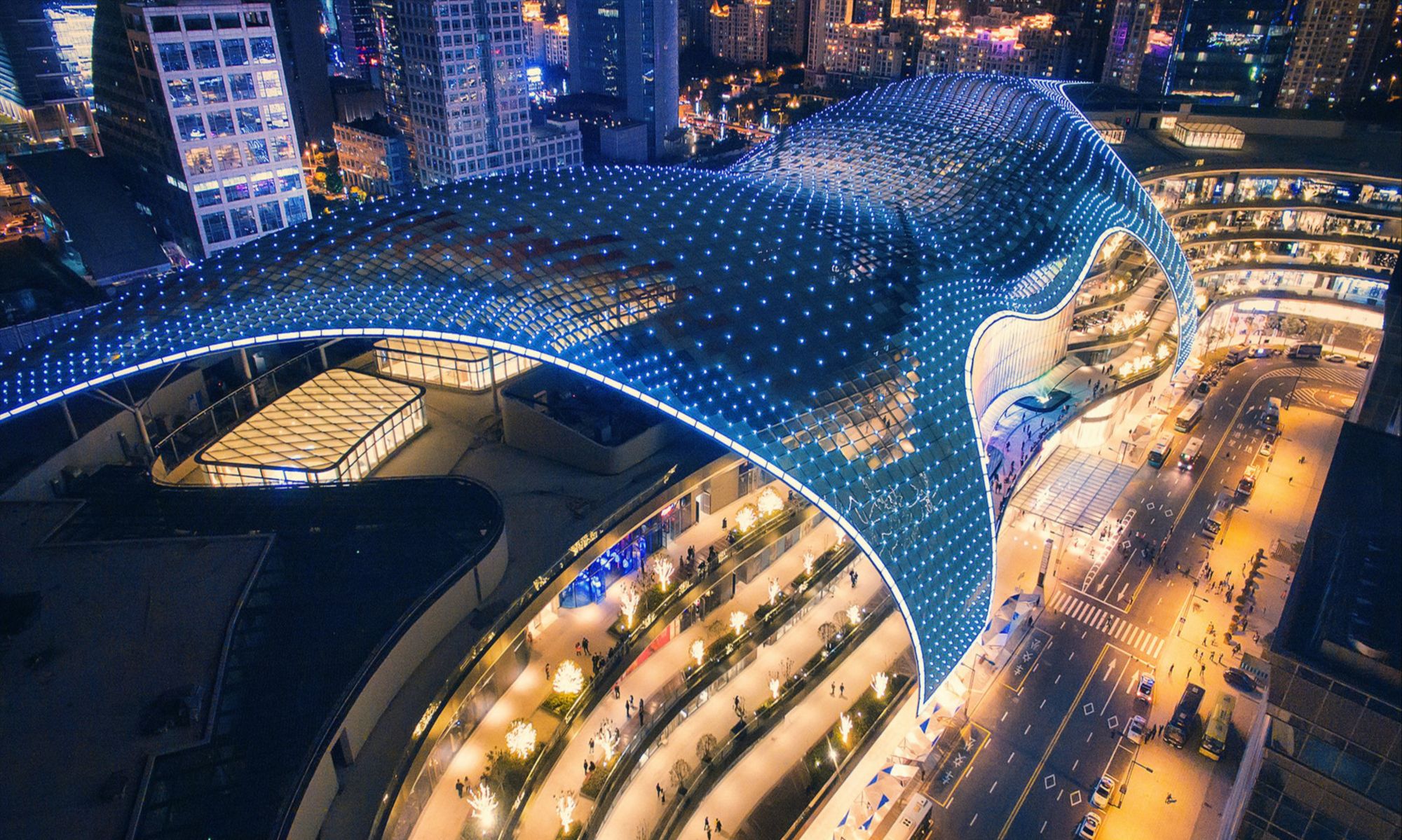 苏州夜景,让我们来一起领略苏中市中心的繁华!