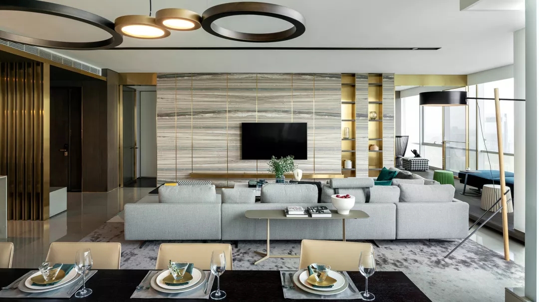 装修公司案例｜极简风设计师操刀的高端豪宅，奢华外表展优雅内涵