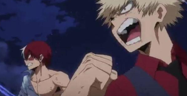 我的英雄学院:爆豪与轰焦冻终领临时执照 .