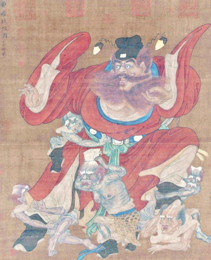 河南山里一户人家秘藏皇帝御赐镇宅鬼画1998年被盗