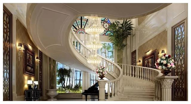 千万别委屈别墅，不配个大理石楼梯怎能体现豪宅气质