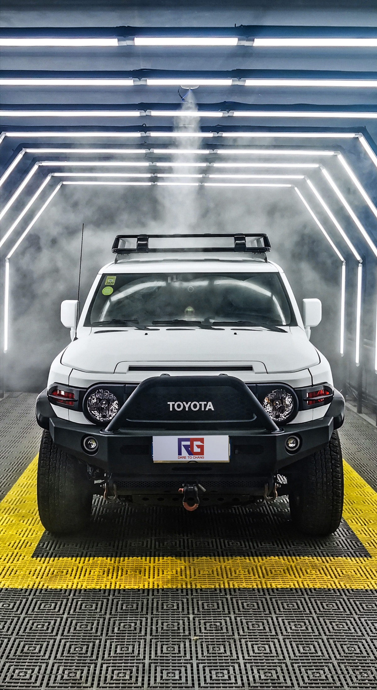 丰田fj车身改色钛金玉石白 rg瑞集改色膜河北石家庄加盟店出品