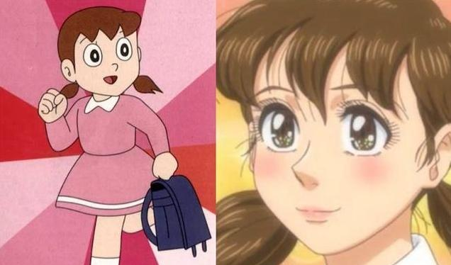 哆啦a梦角色美颜"十级",静香颜值赛高,大雄的变化让人不敢认