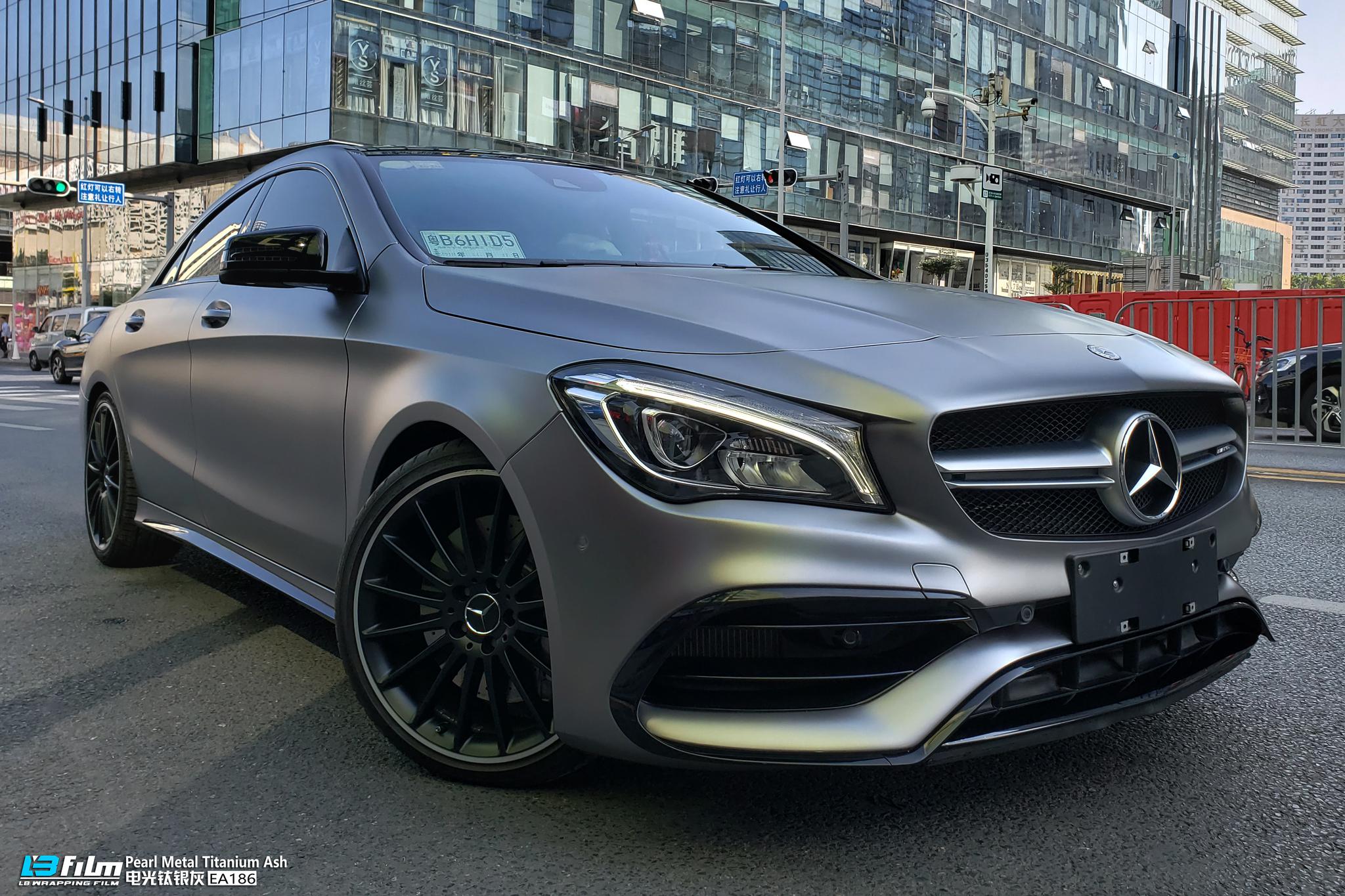深圳专业奔驰cla车身改色效果,奔驰c级隐形车衣,汽车车身贴膜