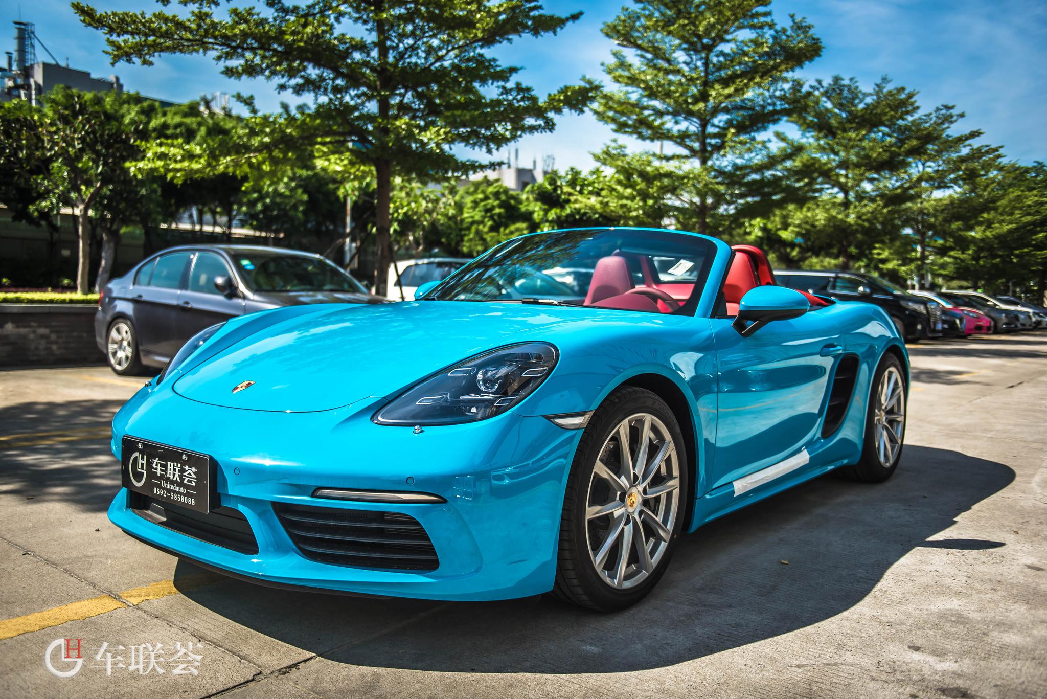 厦门名车风光19款保时捷718boxster迈阿密蓝
