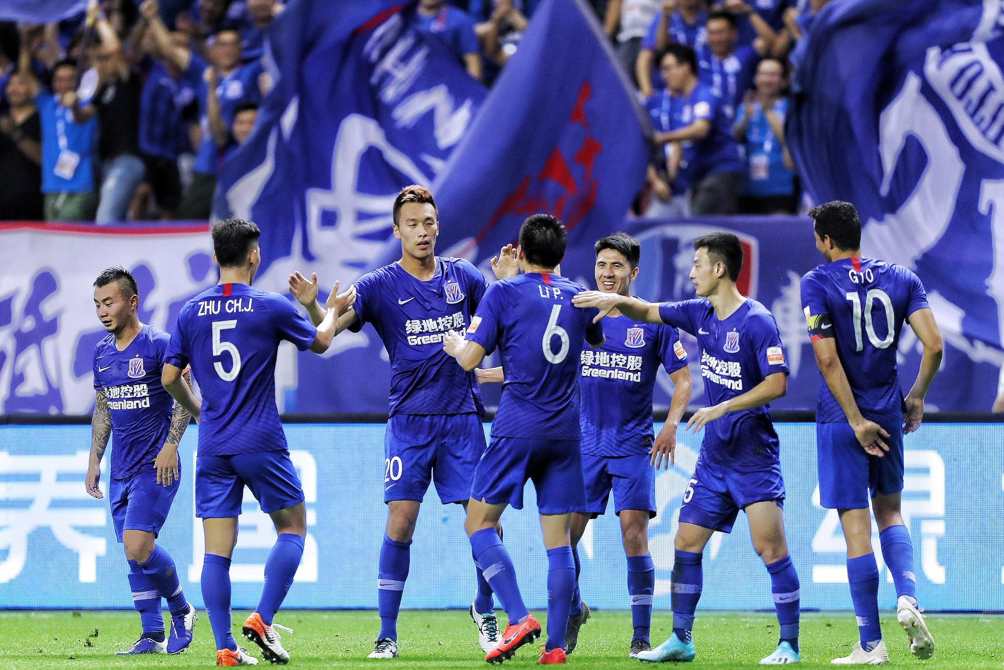 足球中超上海绿地申花平武汉卓尔