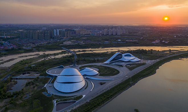 [原创]航拍哈尔滨松花江北城市风光