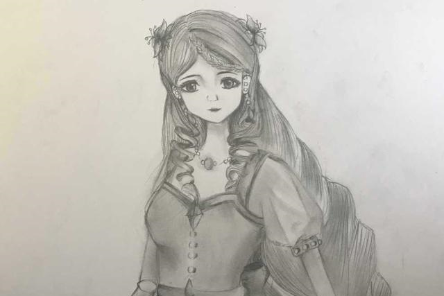 叶罗丽八大绘画版风格的灵公主,素描的很还原,彩绘的很淑女