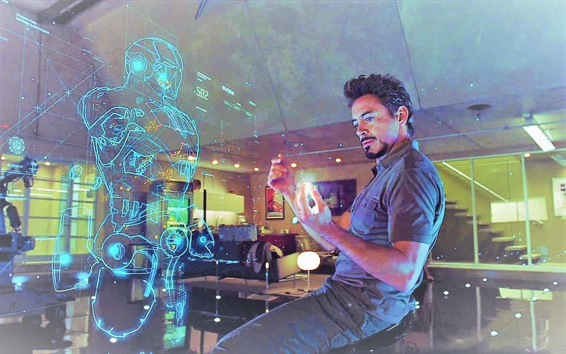 为了展现高科技形态,往往加入了"全息影像"的设定,就比如复仇者联盟中