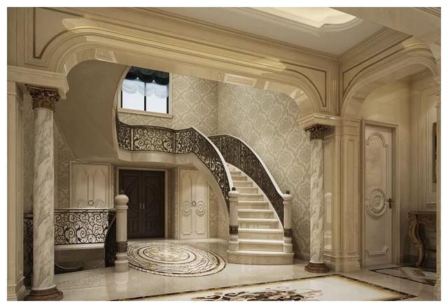 千万别委屈别墅，不配个大理石楼梯怎能体现豪宅气质