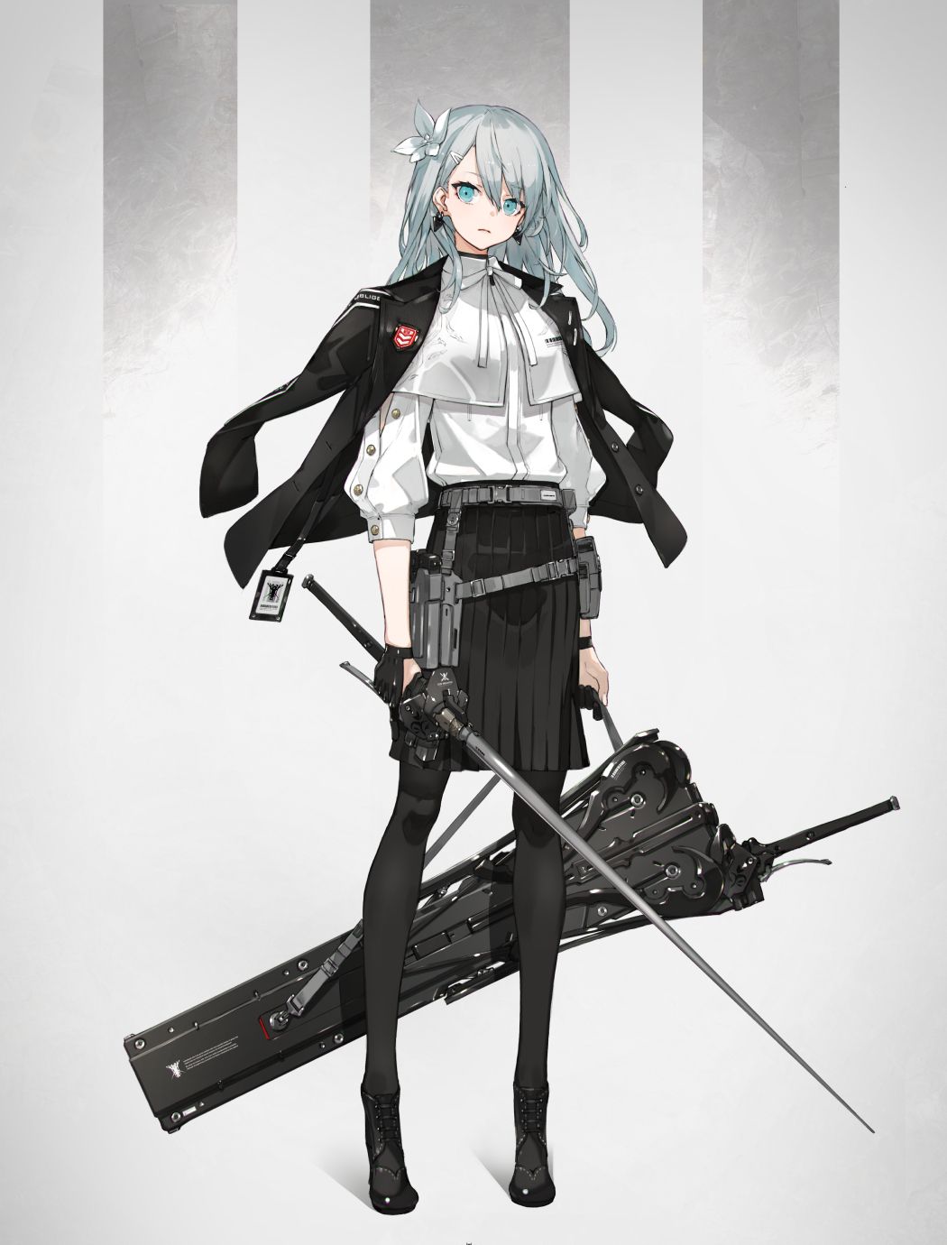 日本画师neco的插画作品,重兵装型女子高生系列,机甲or美少女