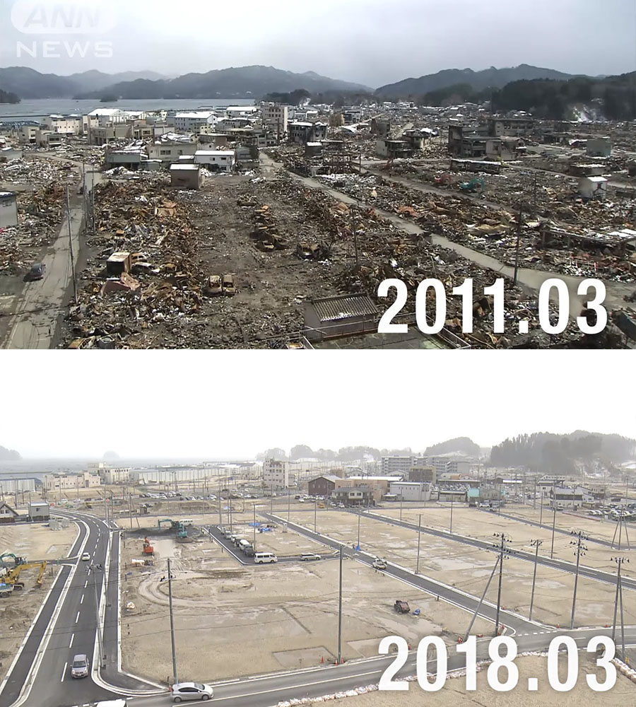 日本大地震8年周年 这组图看大地震发生后的八年变化