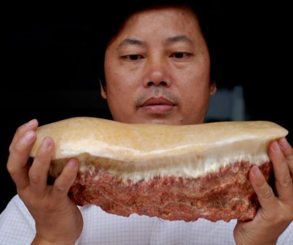 江西男子捡到一块石头,越看越像"五花猪肉",12年后值多少钱?