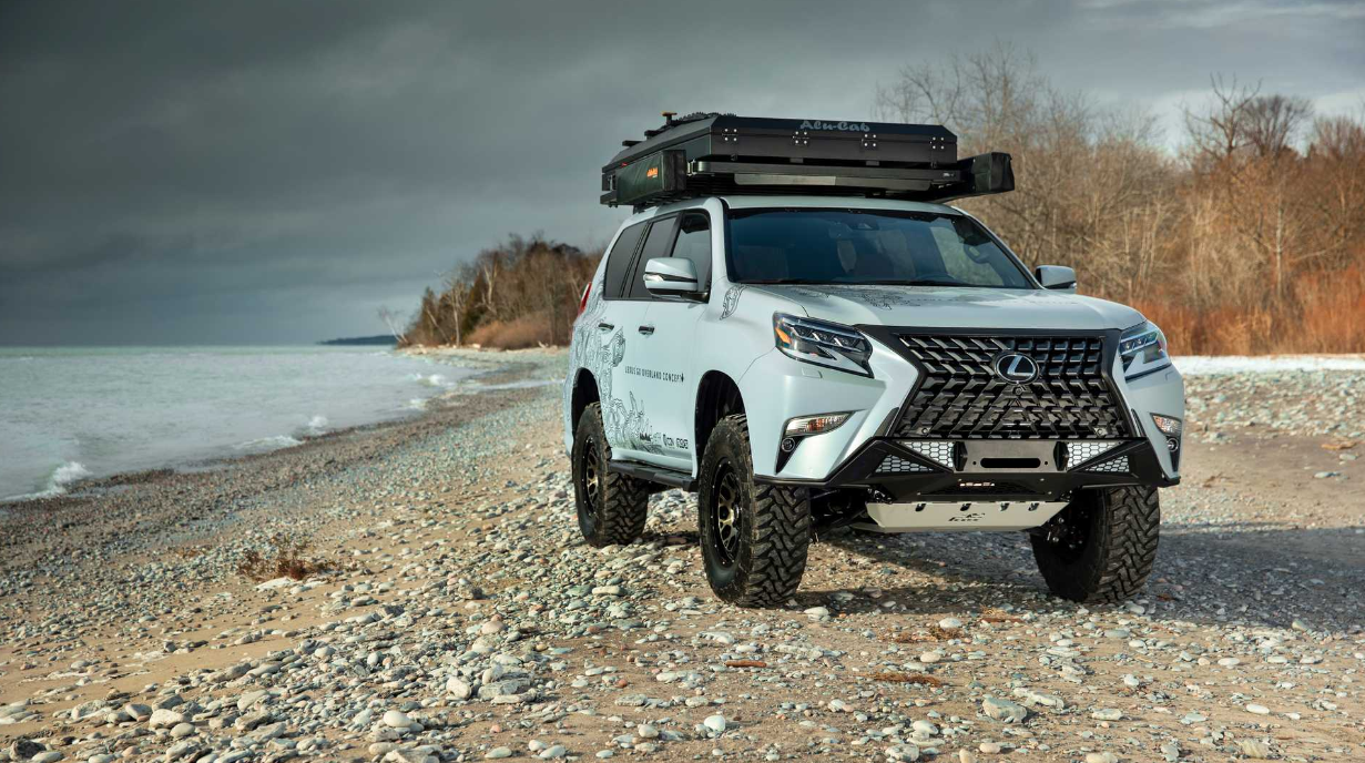 雷克萨斯gx概念车首次亮相车顶帐篷