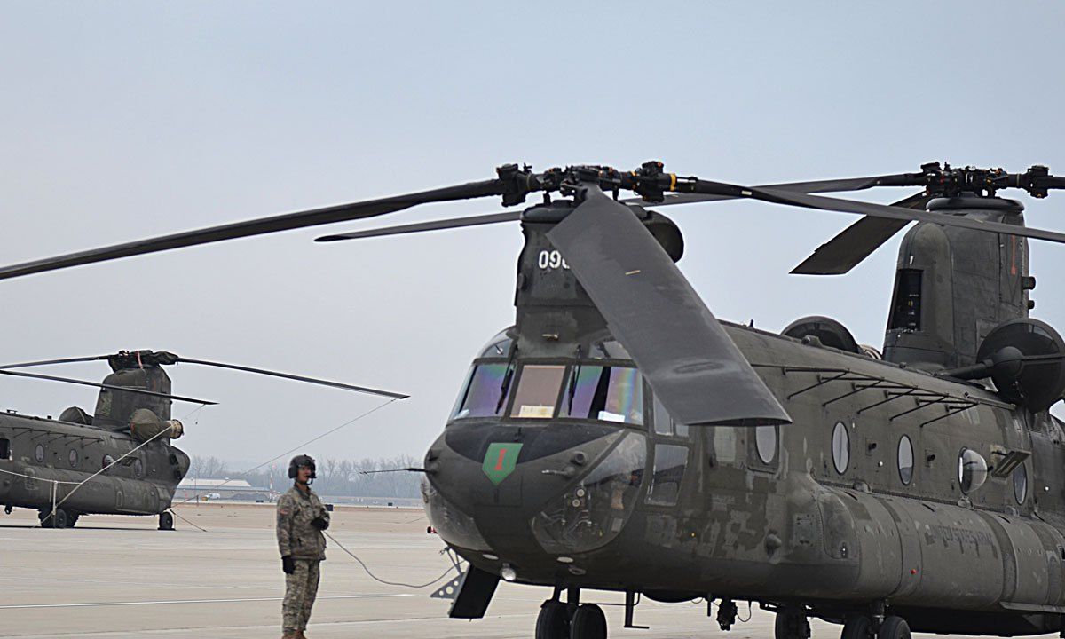 美军ch-47d支奴干重型直升机图解