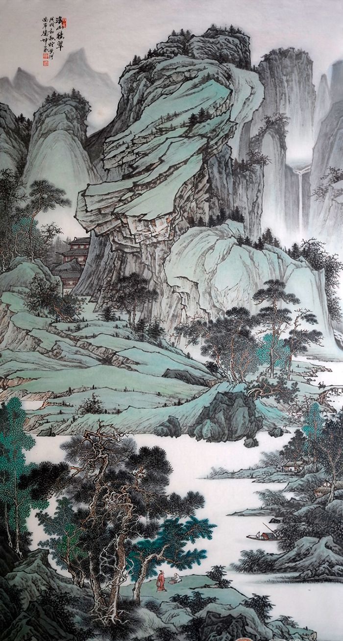 林德坤山水画作品赏析 | 笔笔传情 点点写意