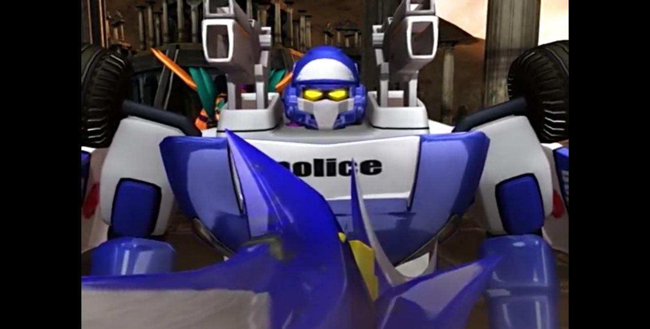 1 / 6 警车机器人急先锋对自己的家园月神殿有着深厚的热爱.