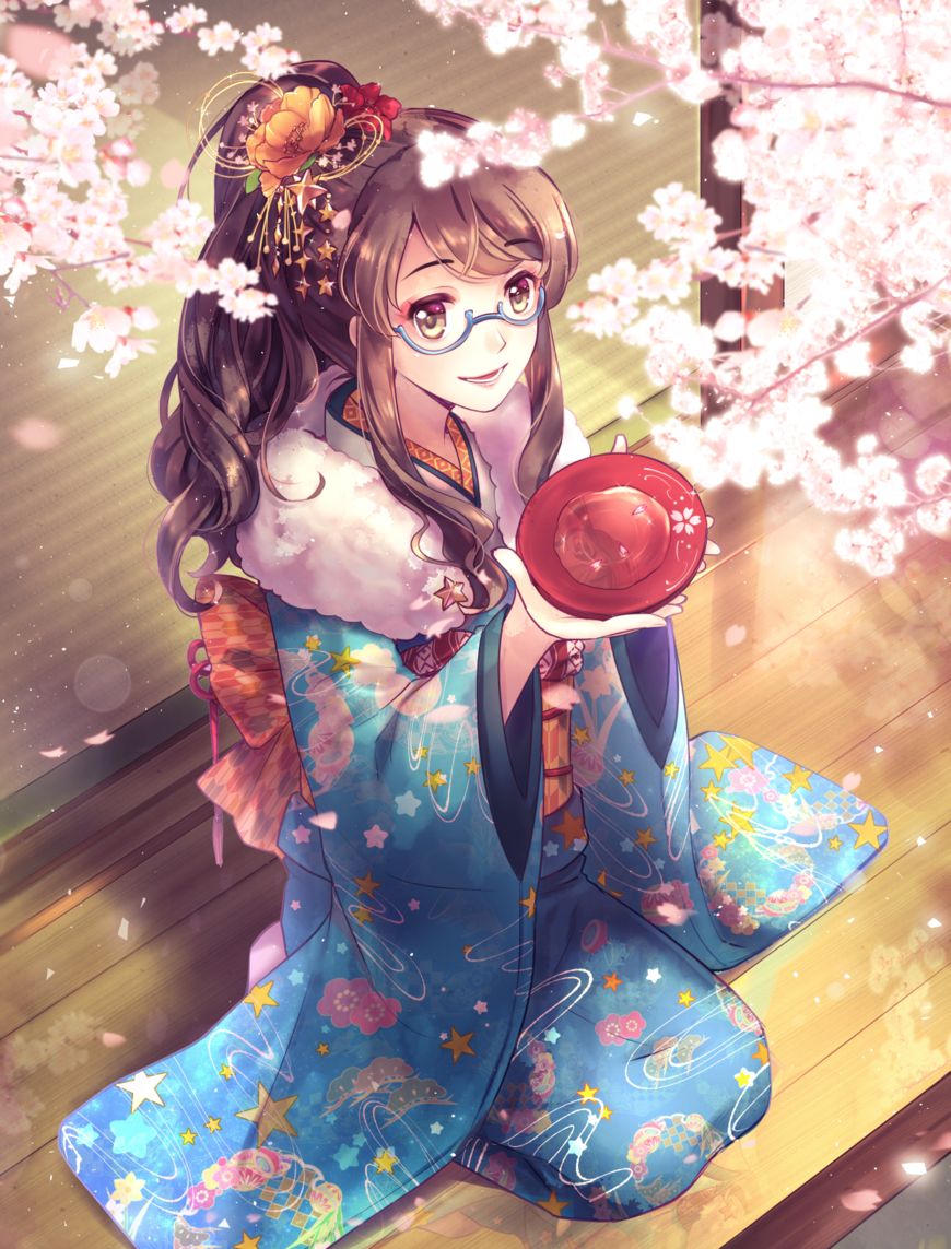 画师【momoko】笔下的樱花少女:呐,樱花的季节你更想和谁在一起|樱花