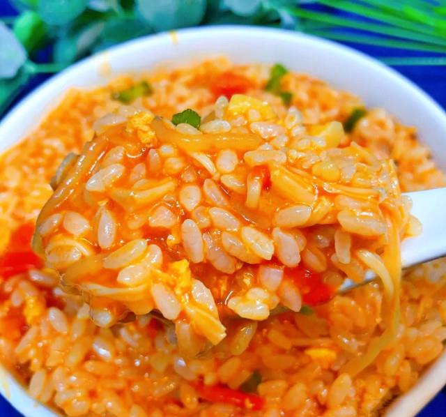 茄汁烫饭,酸甜美味,端上桌一粒饭不剩