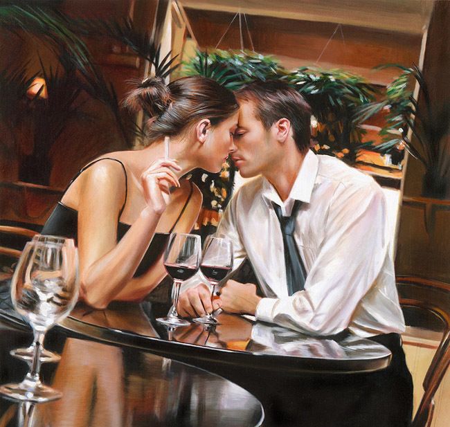 主题有关甜蜜的爱情:英国画家rob hefferan作品|画家|单身|爱情_新浪