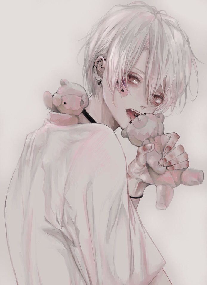 又帅又甜的卡通少年插画,病娇风格画的超赞.忧郁帅气的男生.