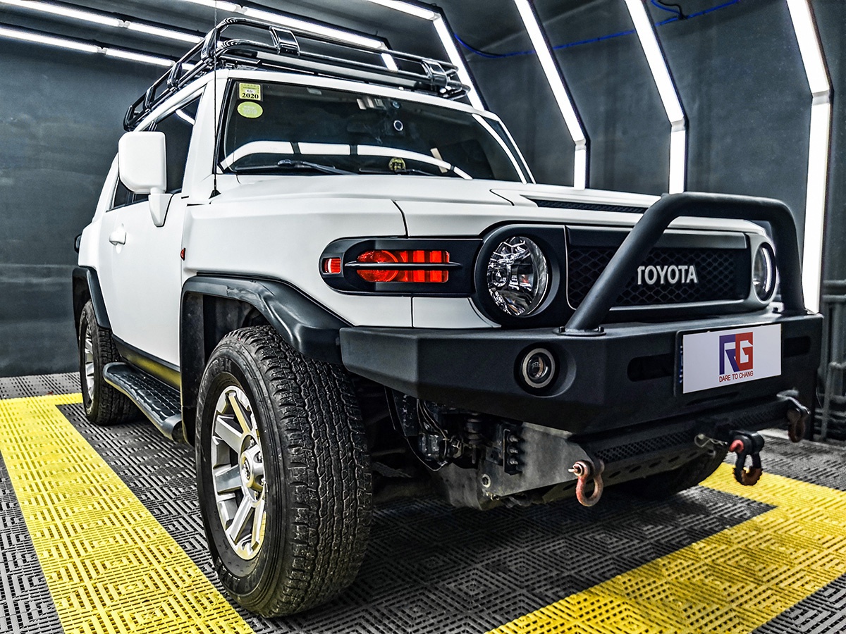 丰田fj车身改色钛金玉石白 rg瑞集改色膜河北石家庄加盟店出品