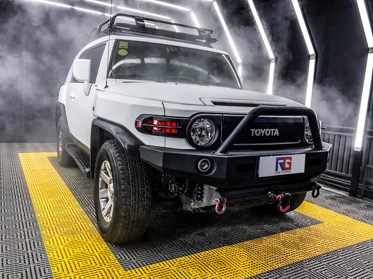 丰田fj车身改色钛金玉石白 rg瑞集改色膜河北石家庄加盟店出品